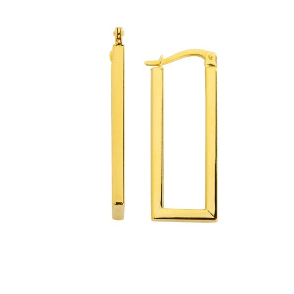 ALTIN DİKDÖRTGEN KÜPE