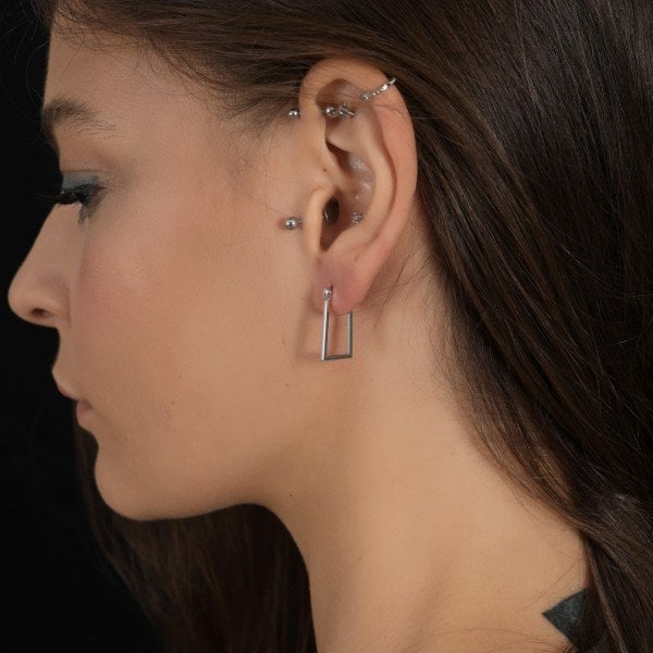 ALTIN DİKDÖRTGEN KÜPE