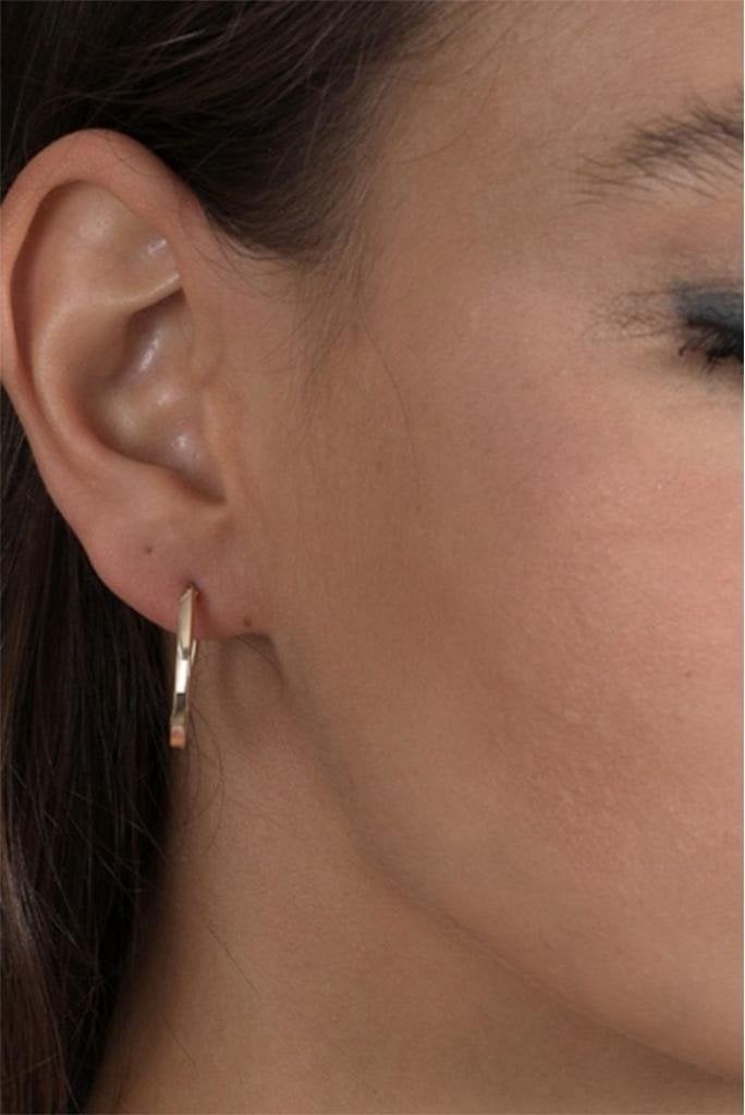 Altın Oval Burgu Küpe