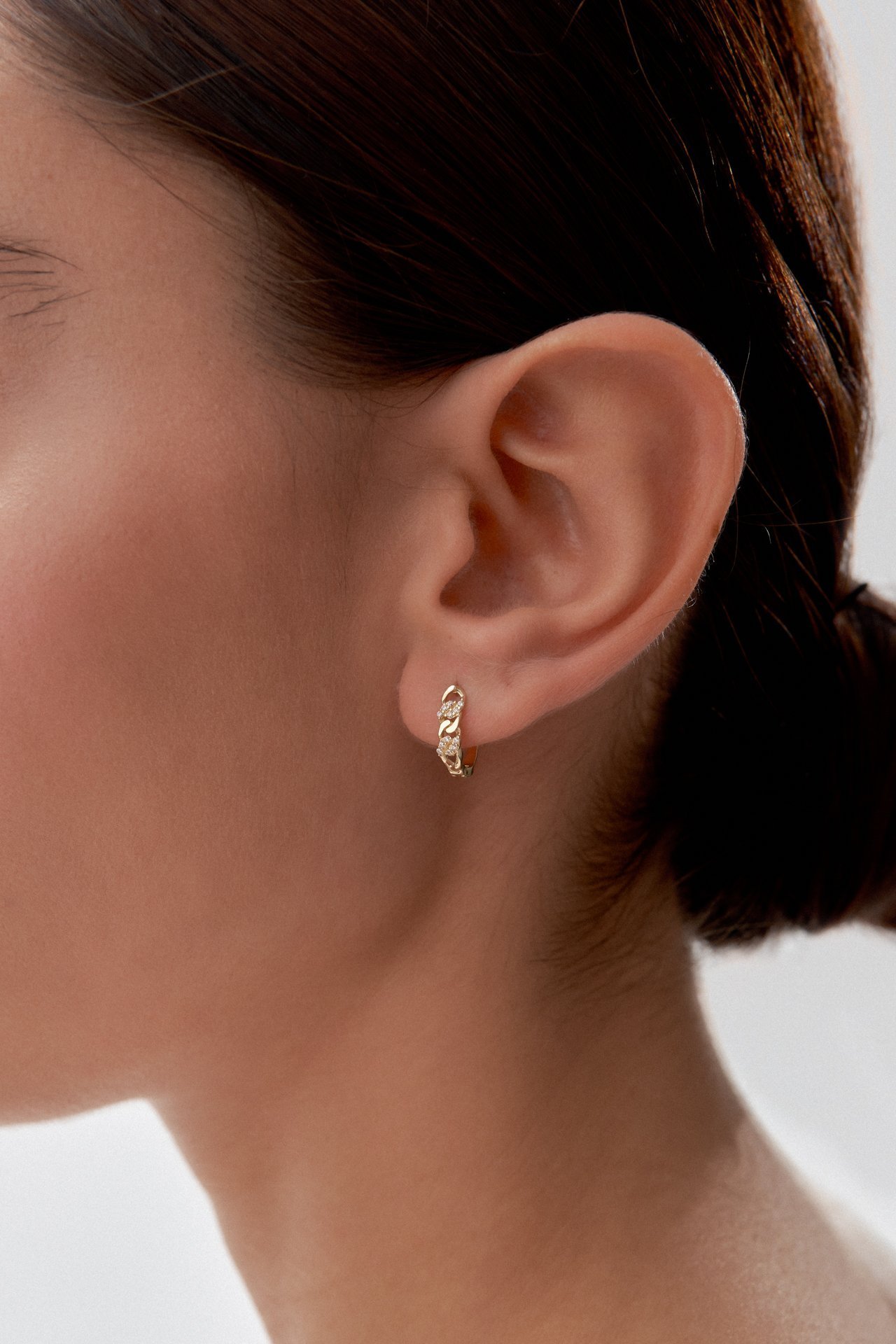 Altın Taşlı Döküm Küpe