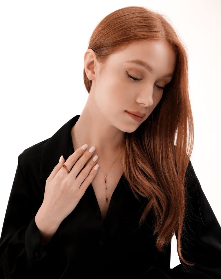 Altın Karnelyan Taşlı Yüzük