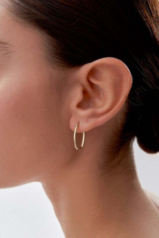 Altın Mini Damla Form Taşız Küpe