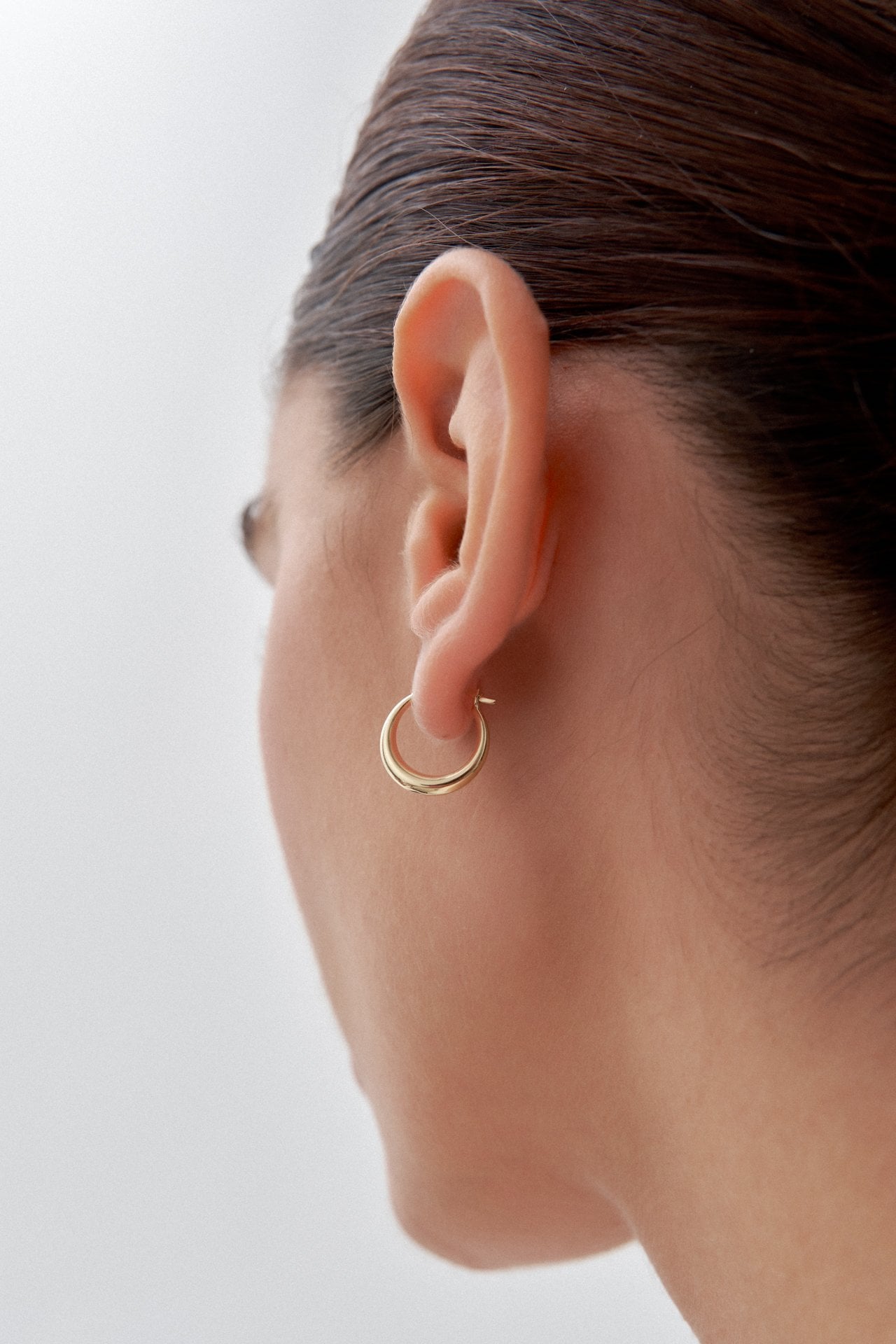 Altın Mini Taşsız Şarnel Küpe