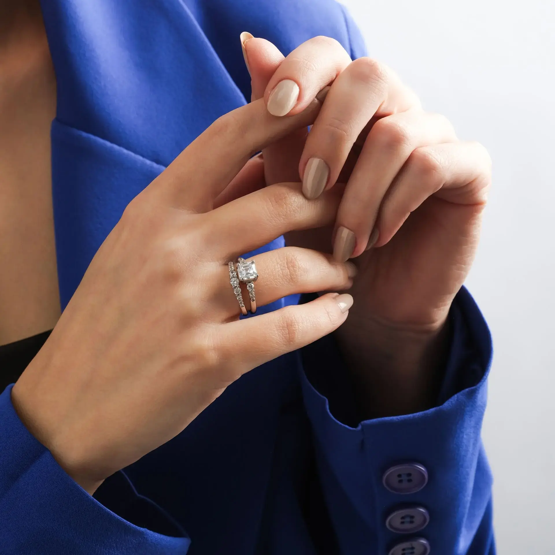 ALTIN BEYAZ BAGET  TWİN YÜZÜK